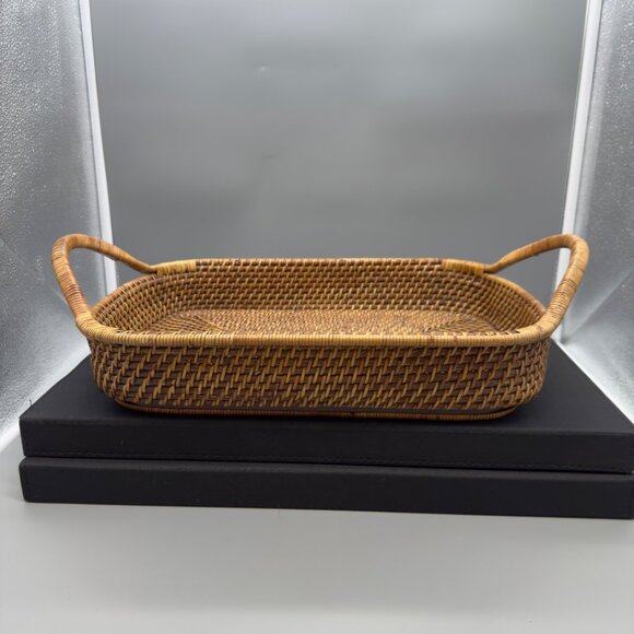 Pampered Chef Woven Selections Woven Serving Basket Casserole Tray 11" x 16" - Picture 1 of 9
